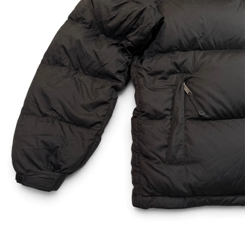 The North Face Nuptse 700 Down Puffer Jacket Mens Medium Black Hooded Ripstop